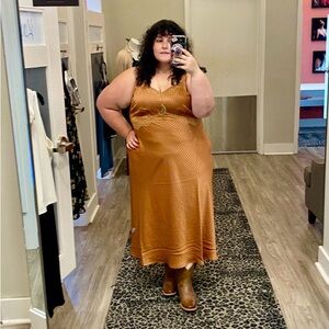 Orange/Gold Slip Dress